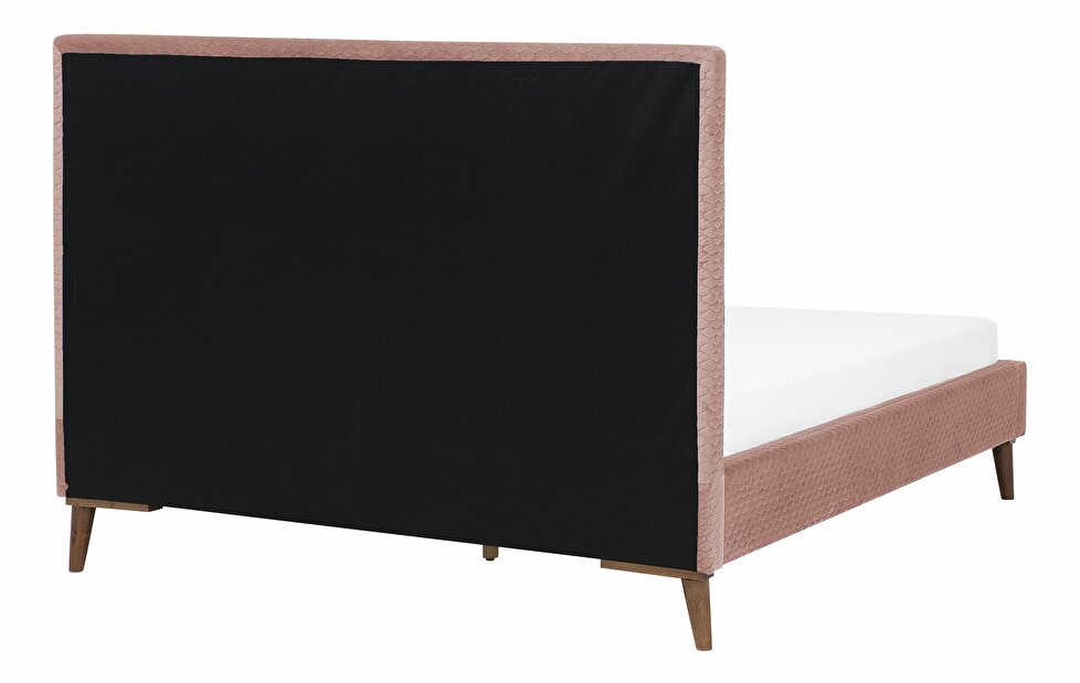 Manželská postel 140 cm BARON (s roštem) (růžová)