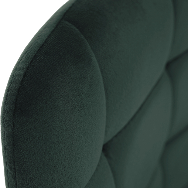 Barová židle Chelsey (tmavě zelená + černá)
