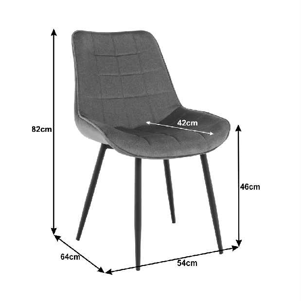 Jídelní židle Satrino (šedá)