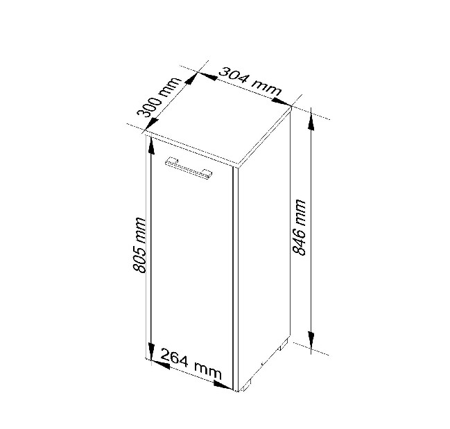 Koupelnová skříňka Farid TYP1 (dub sonoma + bílá)
