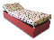 Jednolůžková postel (válenda) 90 cm Darcy (Cihlová 41 + Dodo 1008)