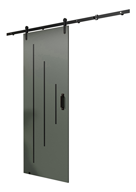 Posuvné dveře 90 cm Lorriane Y (tmavě zelená)