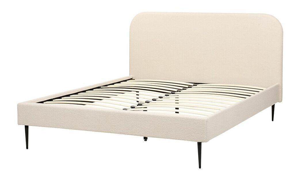 Manželská postel 160 cm Faris (béžové buklé) (s roštem)