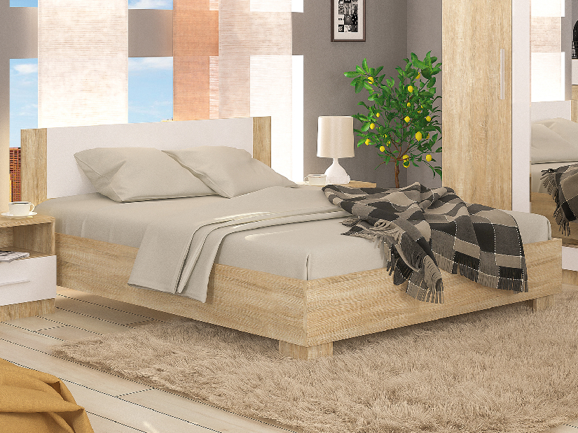 Manželská postel 160 cm Markos (s roštem) *výprodej