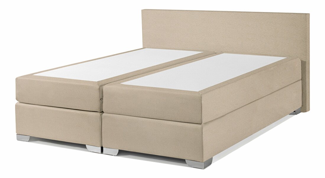 Manželská postel Boxspring 160 cm PREMIER (s matracemi) (béžová)