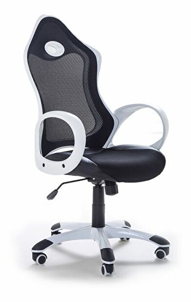 Kancelářská židle Isit (černé s bílými područkami)