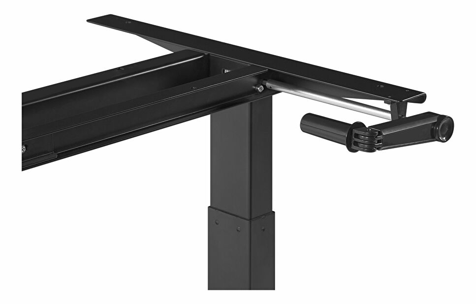 Psací stůl DESIRA II (180x80 cm) (šedá + černá) (manuálně nastavitelný)