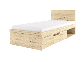 Jednolůžková postel 90 cm ORIT (dub san remo) (s roštem)