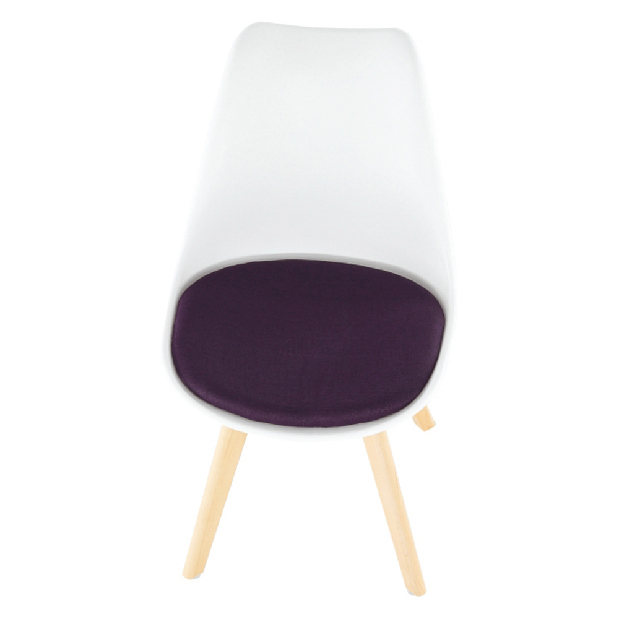 Jídelní židle Damiara (bílá + fialová)