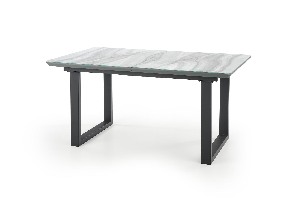 Jídelní stůl Malan (bílá + šedá + černá) (pro 6 a 8 osob)
