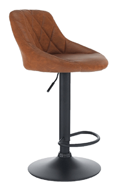 Barová židle Teken (koňaková + černá)