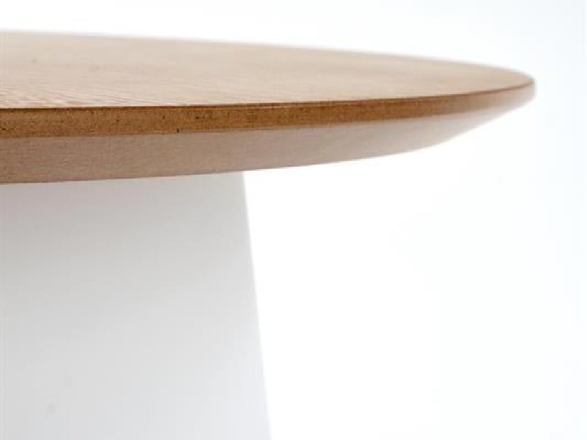 Konferenční stolek Argelia (přirodně dřevo + bílá)