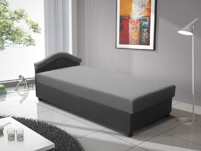 Jednolůžková postel (válenda) 80 cm Aurum (šedá + tmavě šedá)