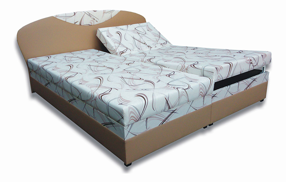 Manželská postel 180 cm Island 3 (s pěnovými matracemi)