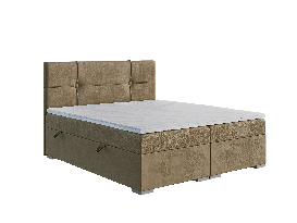 Manželská postel Boxspring 160 cm Gal (tmavobéžová) (s matrací a úl. prostorem)