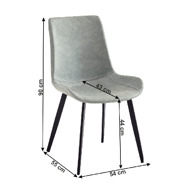 Set 2 ks jídelních židlí Nico (šedá) *výprodej