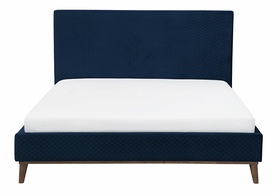 Manželská postel 180 cm BARON (s roštem) (modrá) *bazar