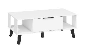 Konferenčný stolek Shela SVN-05 (bílá + bílý lesk)