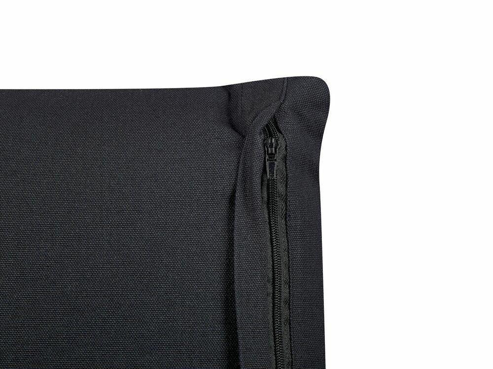 Sada 2 ozdobných polštářů 45 x 45 cm Osmun (černá)