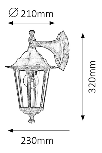 Venkovní svítidlo Velence 8232 (antická zlatá)