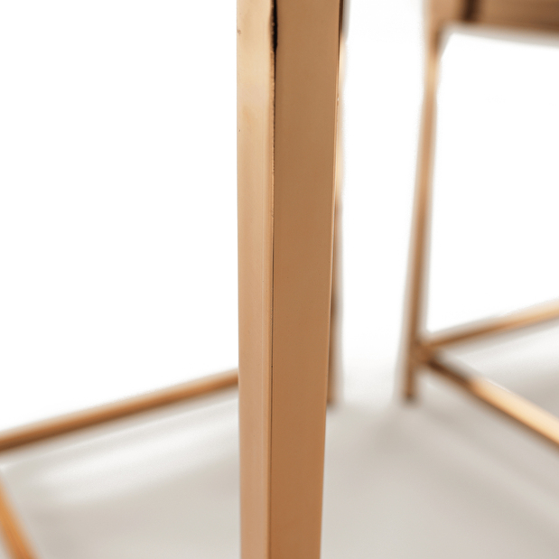 Konferenční stolek Vivien (růžové zlato + černá)