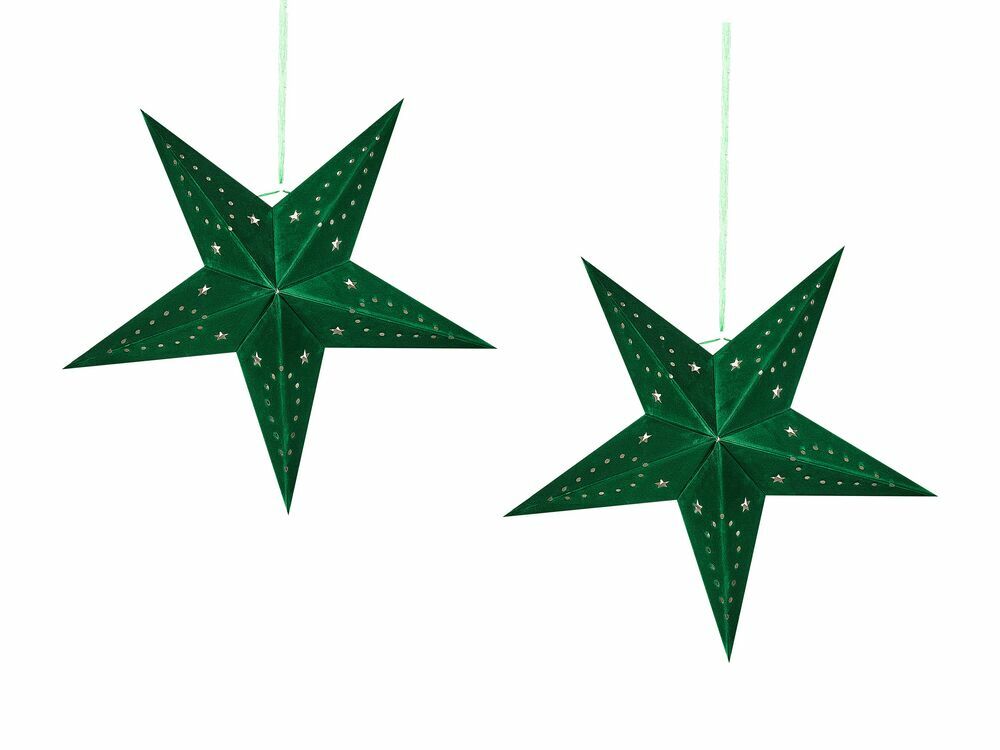 Set 2 ks závěsných hvězd 45 cm Monti (zelená)