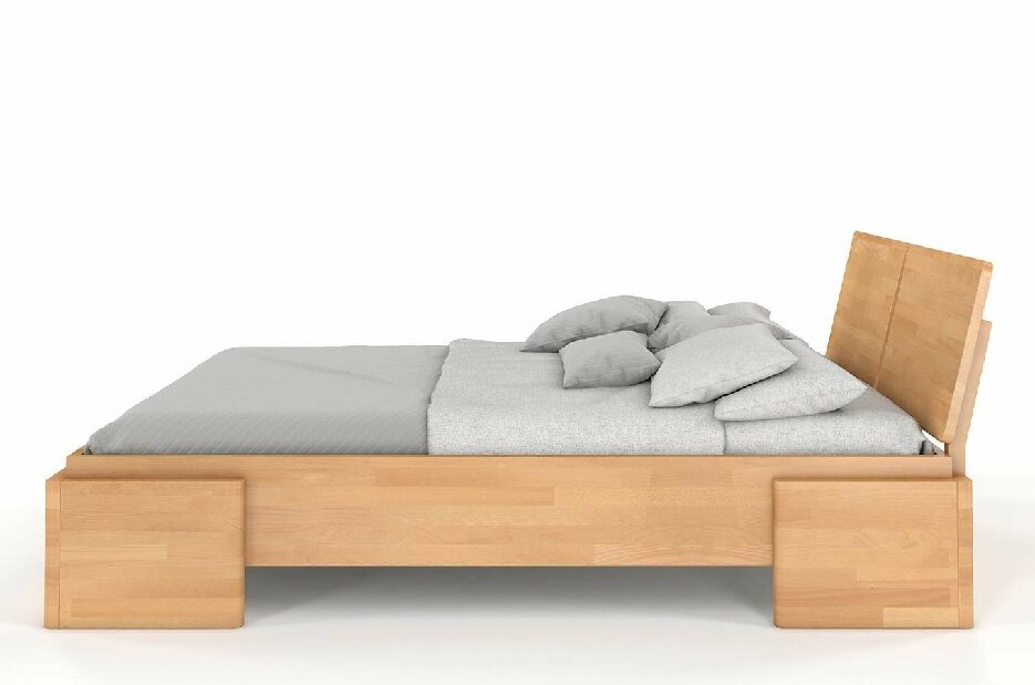 Manželská postel 160 cm Naturlig Jordbaer High (buk)