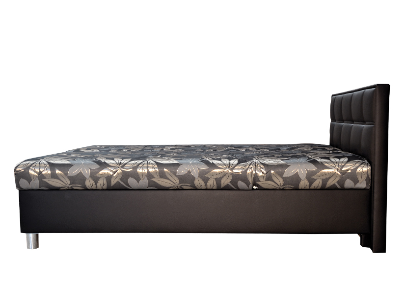 Manželská postel 180 cm Blanář Belfast (šedá + černá) (s rošty a matracemi) *výprodej