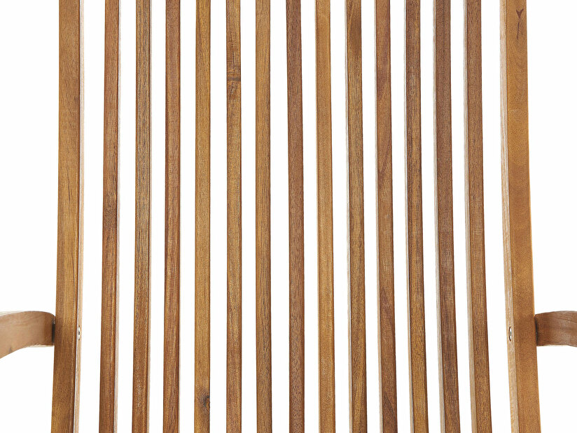 Set 2 ks. zahradních židlí Mali (světlé dřevo) (s polštáři)