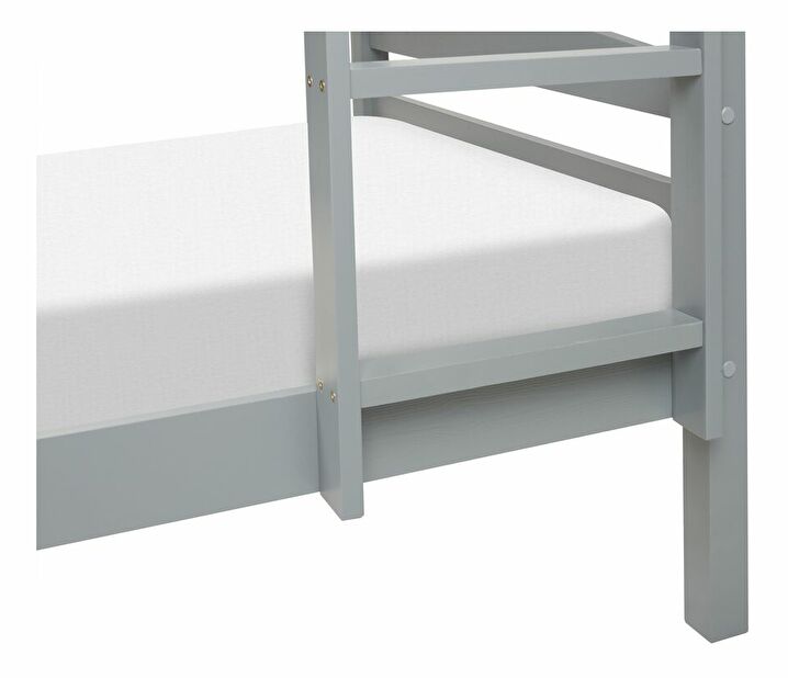 Patrová postel 90 cm Reggeton (šedá) (s roštem)
