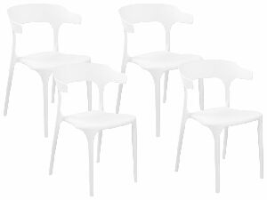Set 4 ks jídelních židlí Gerry (bílá)