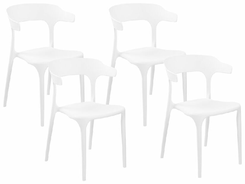 Set 4 ks jídelních židlí Gerry (bílá)