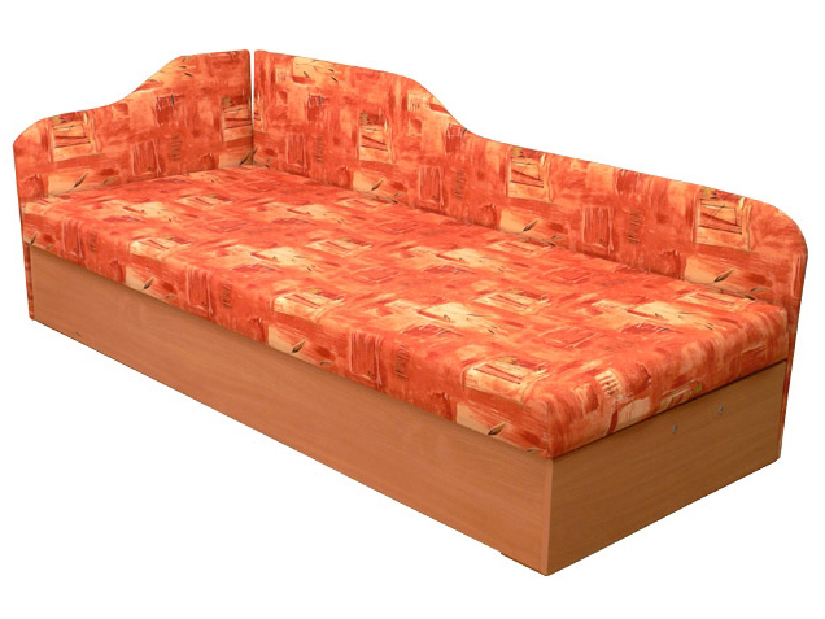 Jednolůžková postel (válenda) 80 cm Eda 4/2 (se sendvičovou matrací) (L)