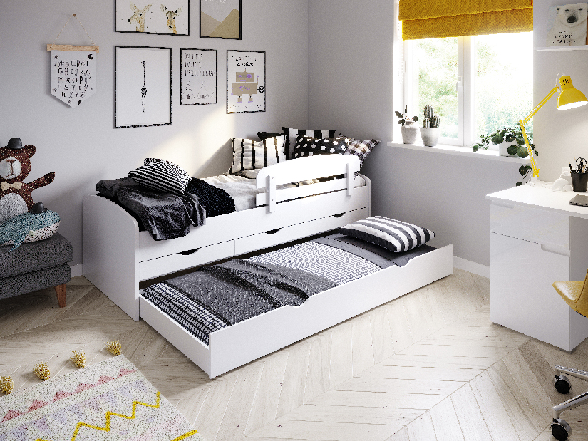Dětská postel 90 cm Nilac 01 (bílá)