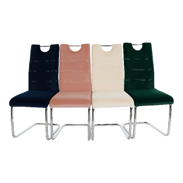 Jídelní židle Canary NEW (smaragdová + světlé šitie)