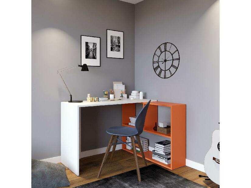 PC stolek Cander (bílá + oranžová)