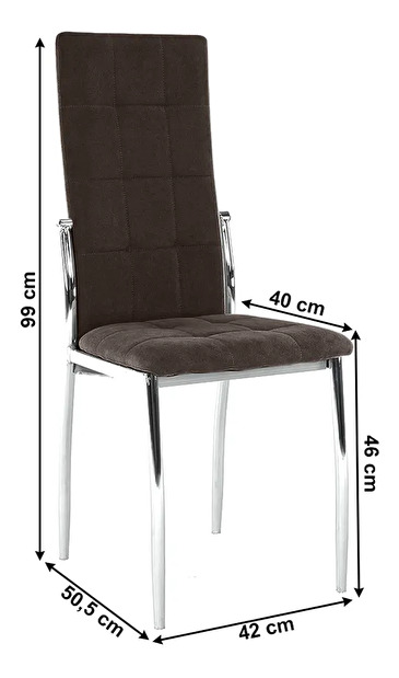 Jídelní židle Adora (tmavohnědá)