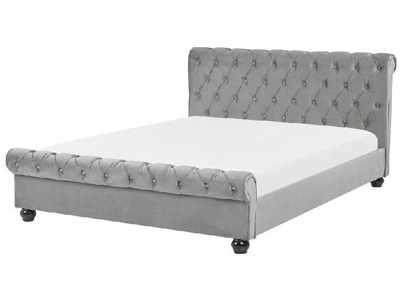 Manželská vodní postel 160 cm Alexandrine (šedá) (s roštem a matrací)