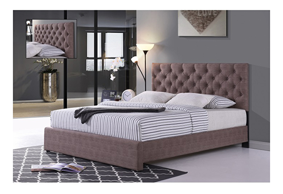 Manželská postel 180 cm Clover (s roštem)