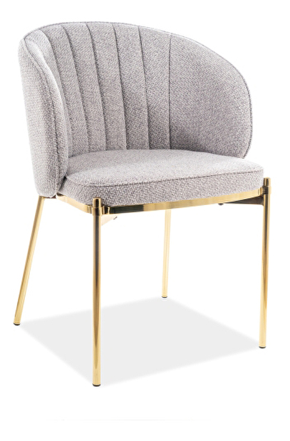 Jídelní židle Parry (šedá + zlatá)