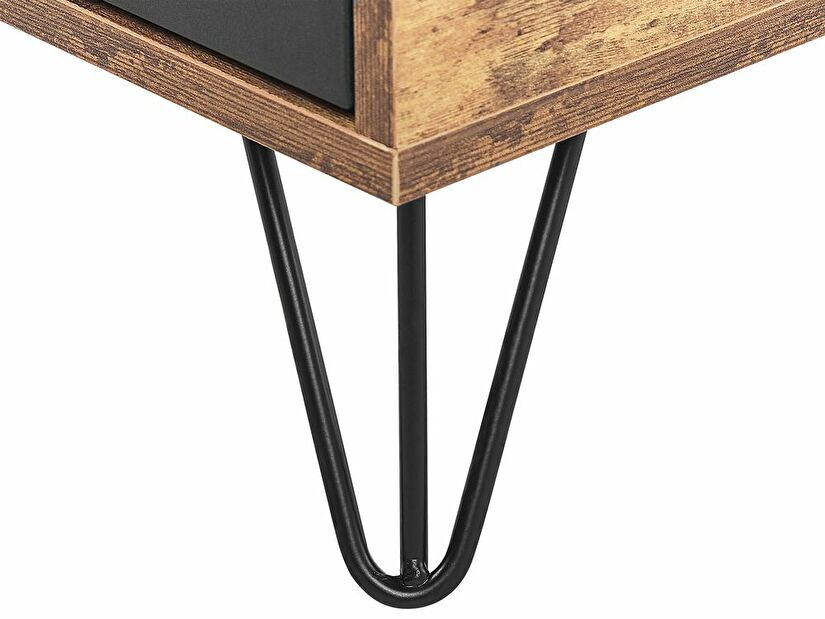 Noční stolek Aiping (tmavé dřevo)