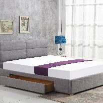 Manželská postel 160 cm Capaz (šedá) (s roštem)