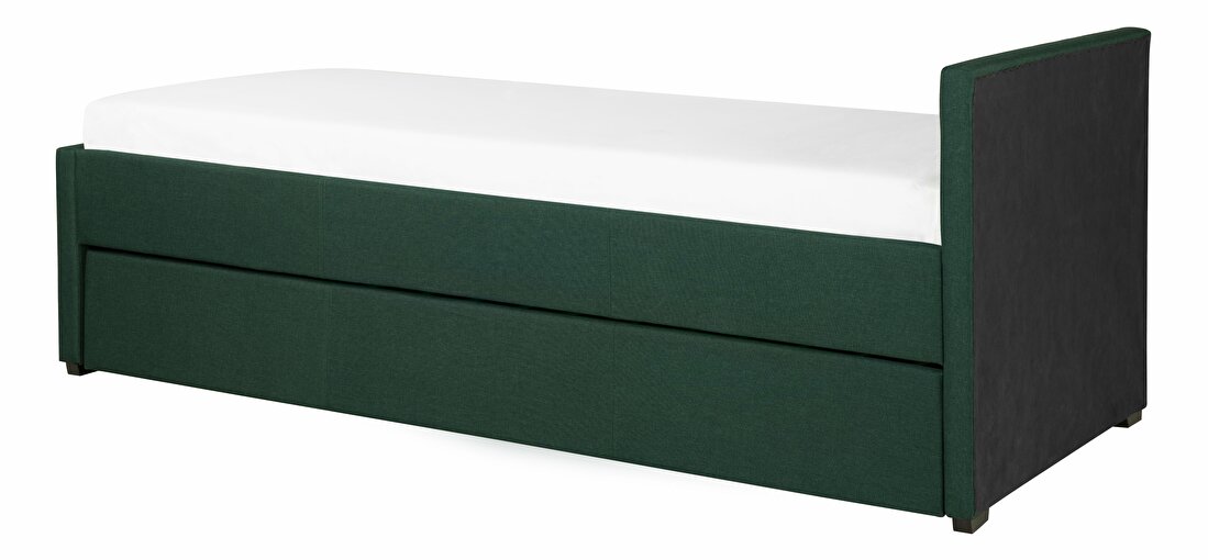 Rozkládací postel 90 cm MERMAID (s roštem) (zelená)