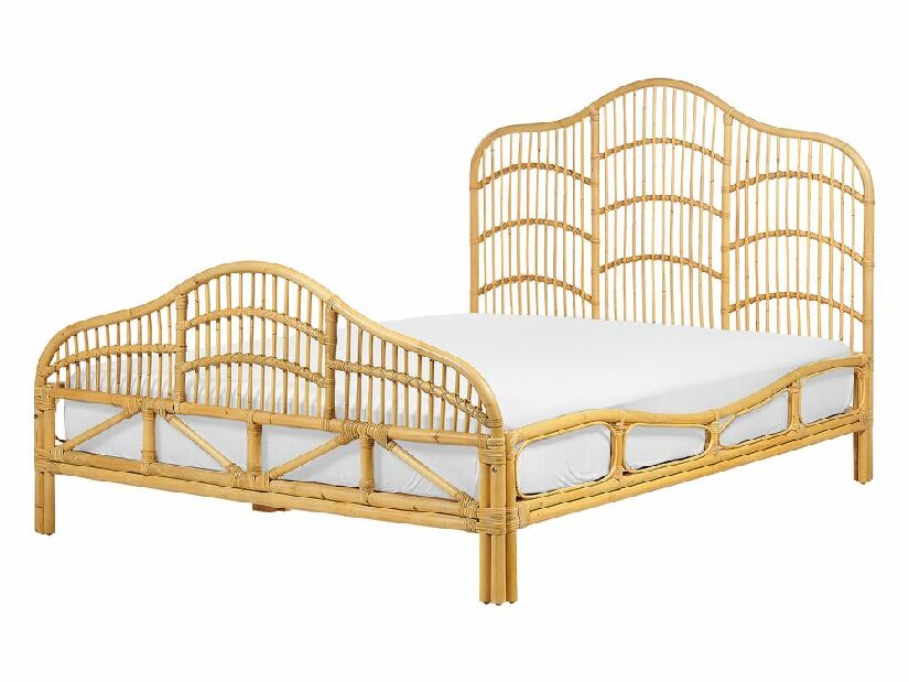 Manželská postel 140 cm Dori (světlé dřevo) (s roštem)