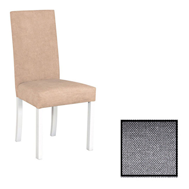 Jídelní židle Kindra (bílá + šedá) *výprodej