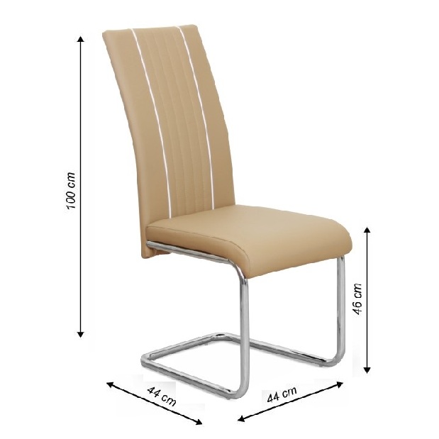 Jídelní židle Limia (béžová + bílá)