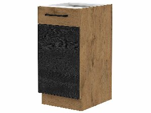 Dolní kuchyňská skříňka Virion 40 D 1F BB (dub lancelot + tmavé dřevo)