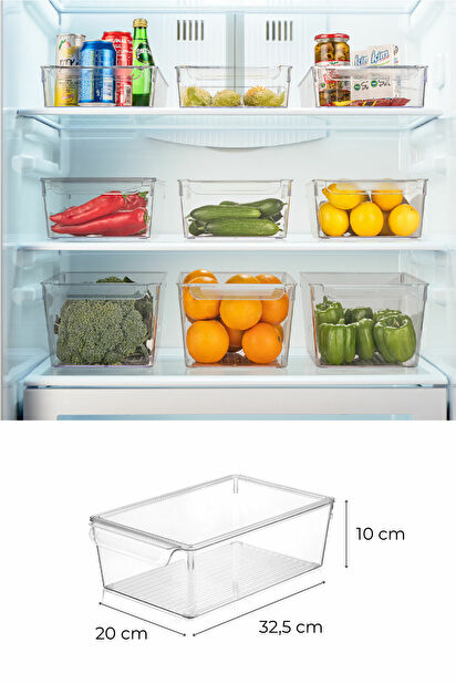 Organizér do chladničky (3 ks.) Fresco 730 (průhledná)
