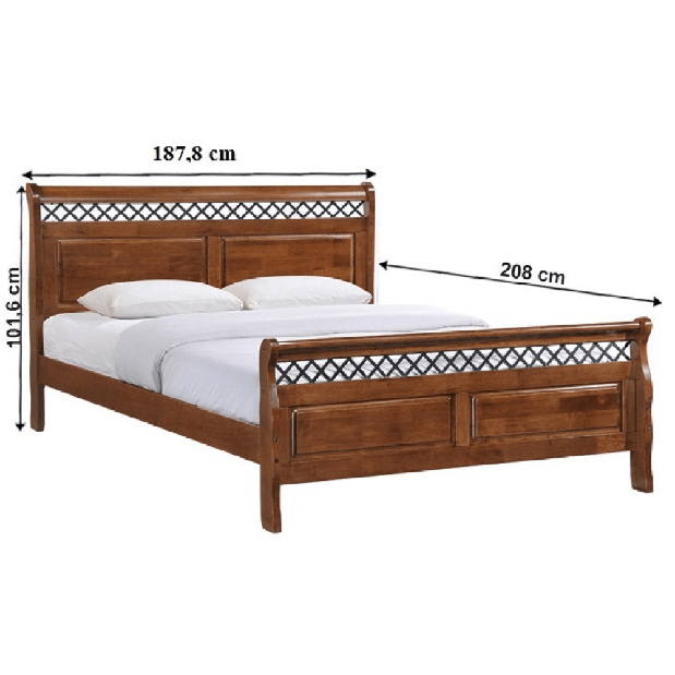 Manželská postel 180 cm Satiri 2 (s roštem)