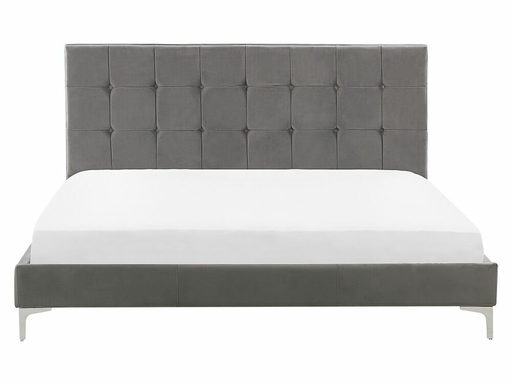 Manželská postel 160 cm Amar (šedá) (s roštem)